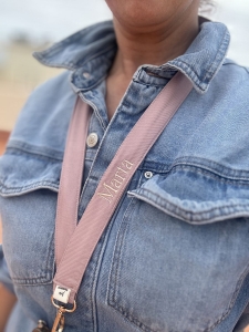 Lanyard personalizado rosa empolvado